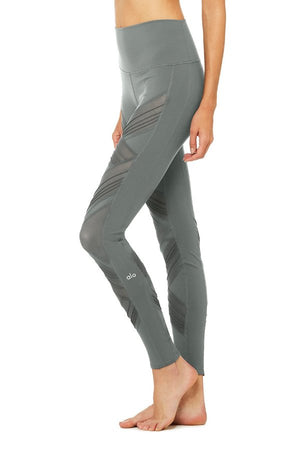 SEA YOGI // Alo High Waist ultimate leggings en concrete gris, left