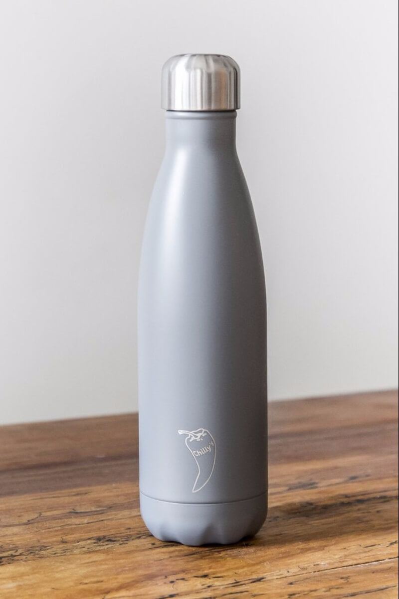SEA YOGI water bottles in grey, 24 hours cold or hot by Chilly, 750ml