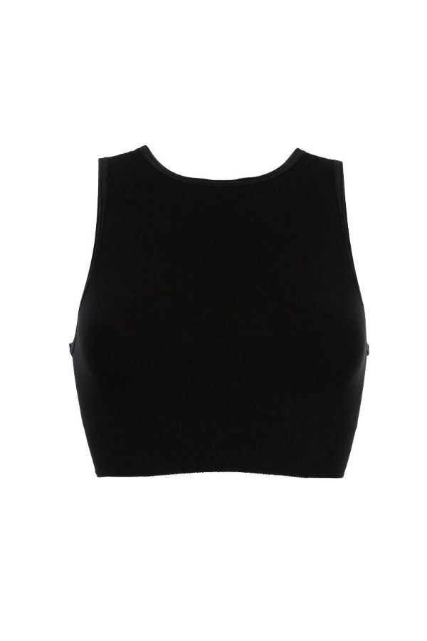 SEA YOGI // Camiseta wrap top de run & relax en beautiful negro color, frente