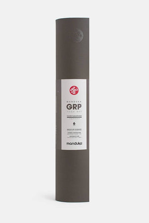 SEA YOGI // GRP antislip yoga mat, steel grey, in 6mm by Manduka, standing