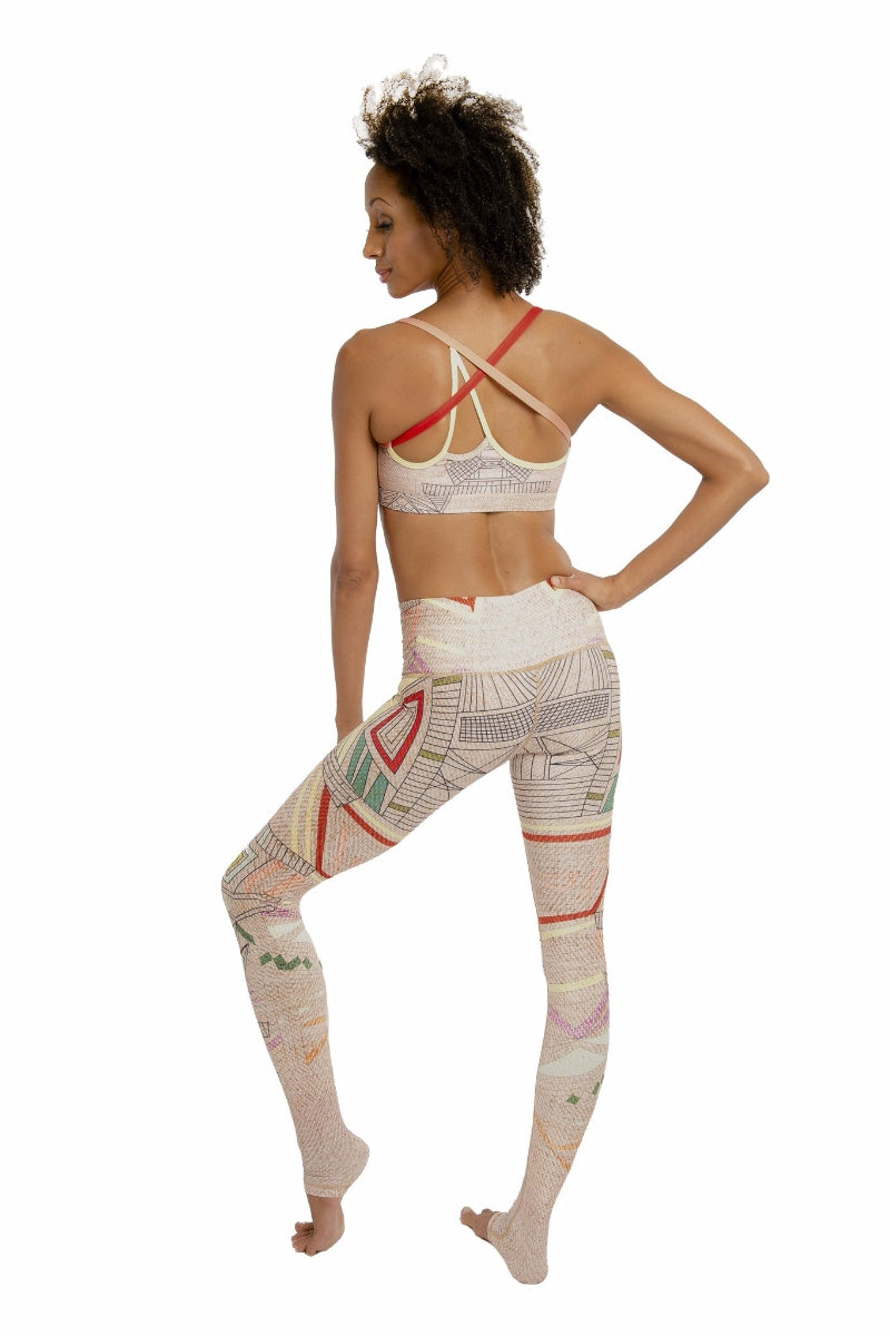 SEA YOGI // Aztec Endless leggings by Niyama Sol, Online Yoga Store, back