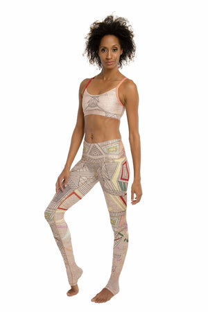 SEA YOGI // Aztec Endless leggings by Niyama Sol, Online Yoga Store, front